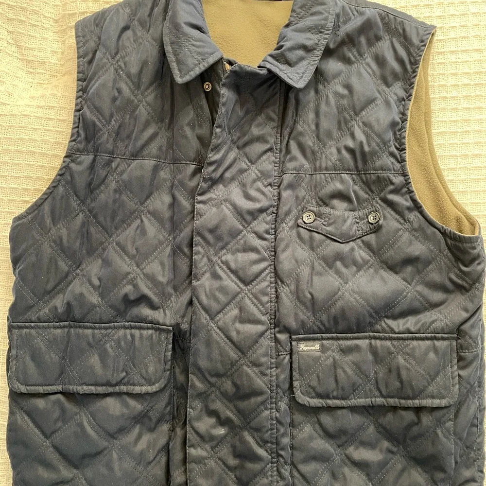 Faconnable Men's Quilted Blue Vest - Picture 2 of 5